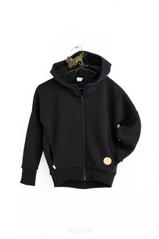 19-126 HOODIE ZIP  / black