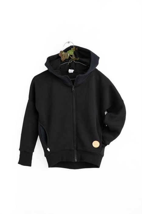 19-126 HOODIE ZIP  / black