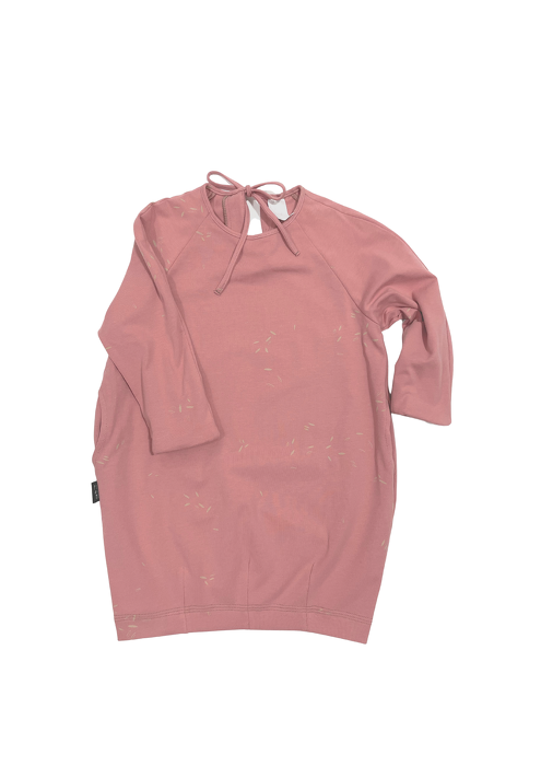 070-21 SPOTTED DRESS / raspberry soft color 