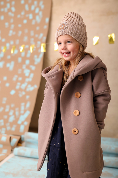 147-23 COAT SECRET MONK / CAPPUCCINO