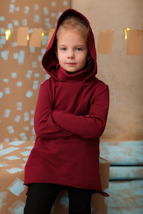 157-23 LONGSLEEVE NINJA  - BURGUNDY