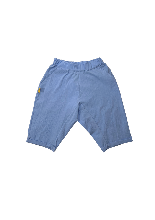 085-25 HAREM SHORTS - TONED BLUE  ( 100% COTTON )
