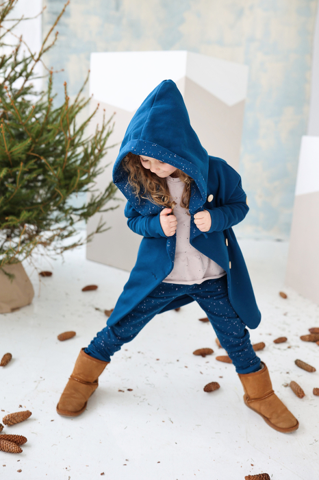 226-22 COAT SECRET MONK /        NIGHT BLUE WH AURORA BOREALIS 