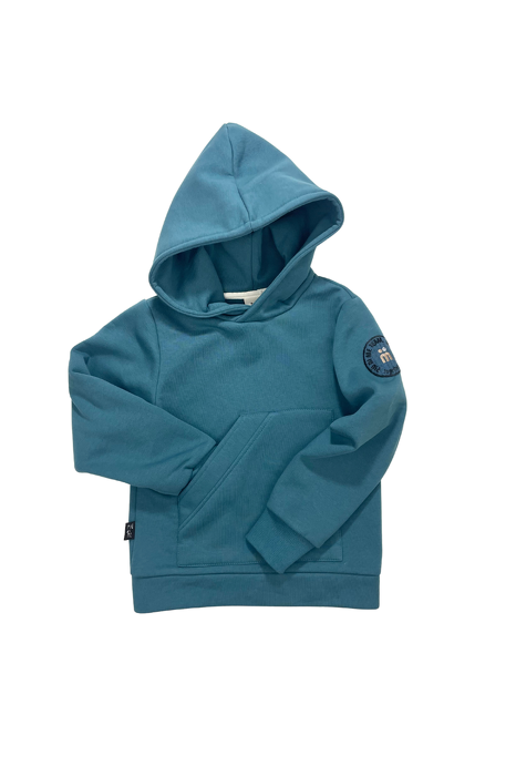 146-23 HOODIE POCKET / DARK CYAN