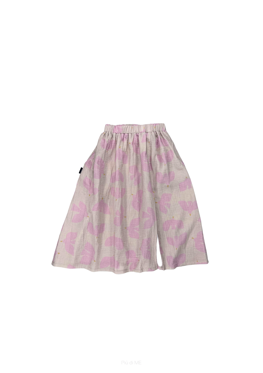 039-24 MUSLIN MAXI SKIRT  / BIRDS PRINT / BEIGE- GOTS