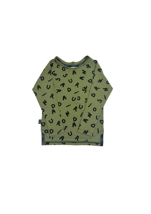 258-25 LONGSLEEVE / GREEN LETTERS