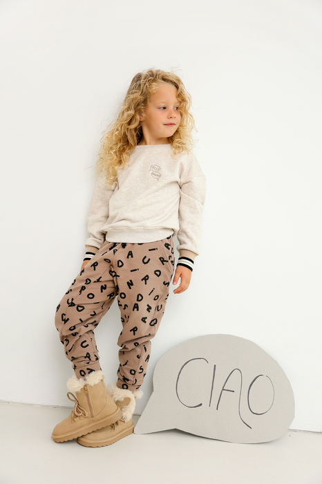 216-25 BLOUSE / BEIGE MELANGE - HELLO