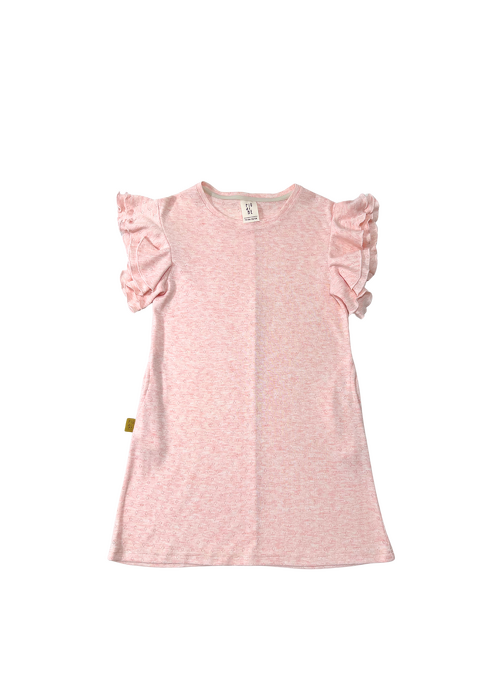 010-25 LUNA DRESS  OPENWORK - PINK MELANGE