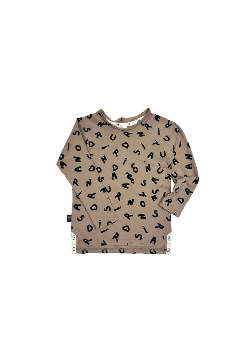 259-25 LONGSLEEVE / BEIGE LETTERS