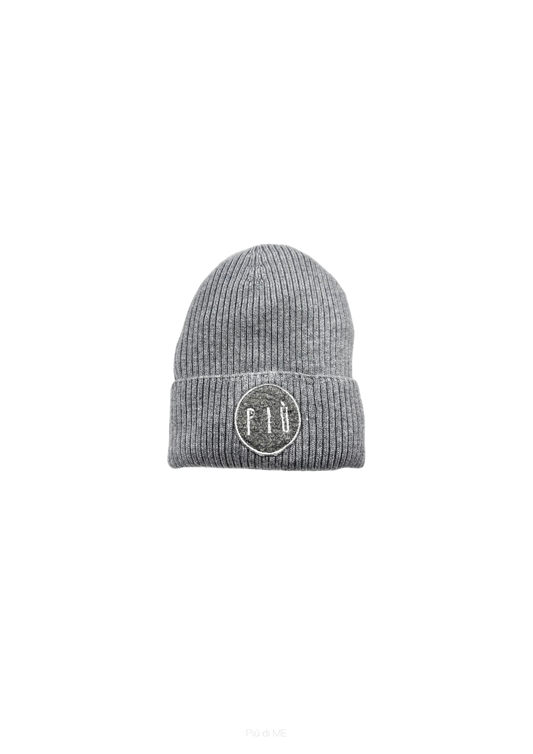 304-24	CZAPKA / BEANIE ,, PIU ''/ GRAY 100% WOOL