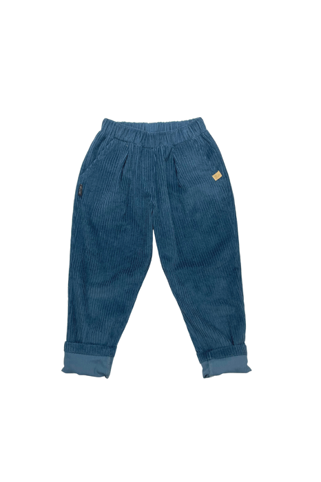 132-23 CORDUROY PANTS / DARK CYAN-100% CO