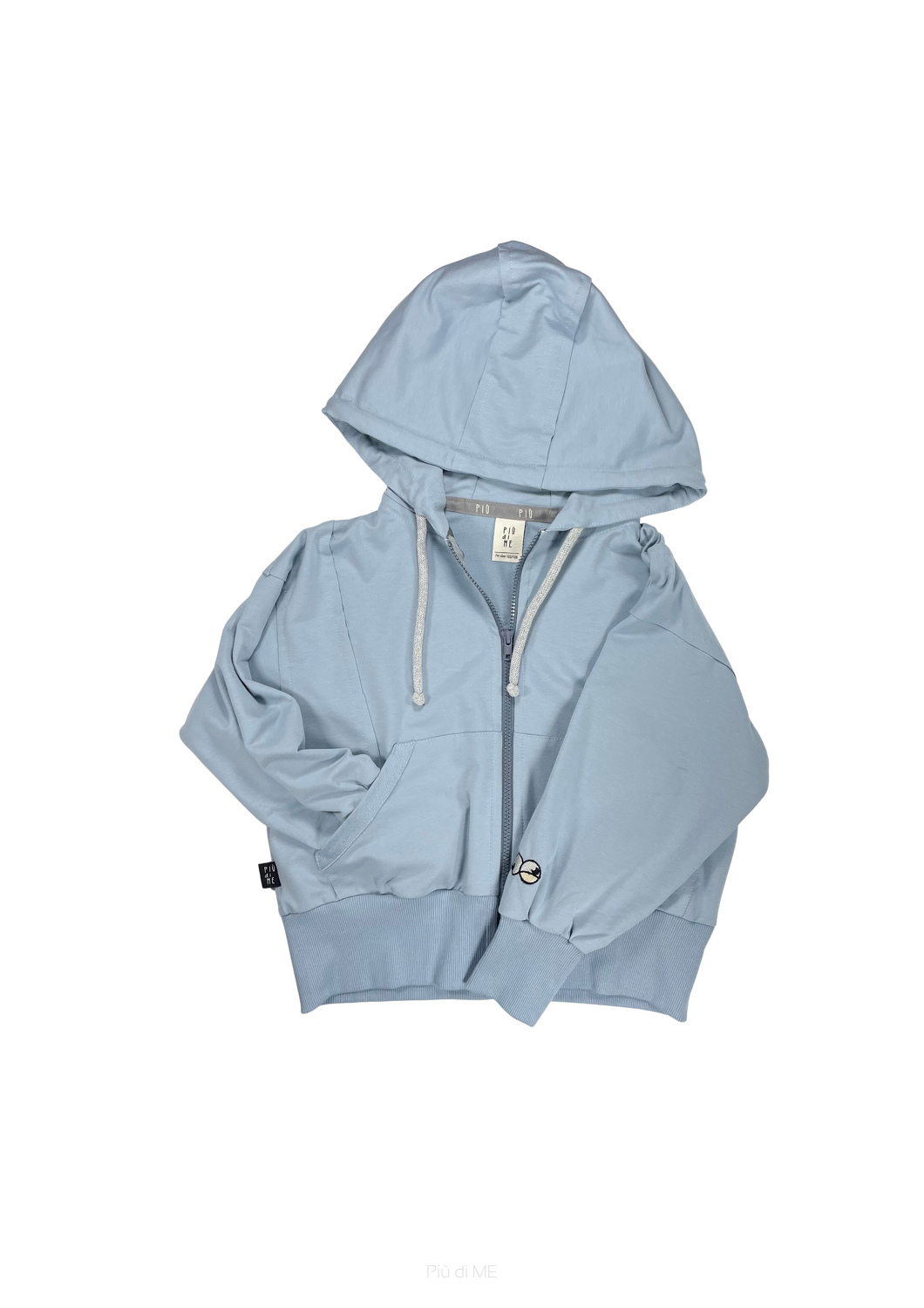 075-24 OVERSIZE HOODIE ZIP / LIGHT STEEL BLUE 