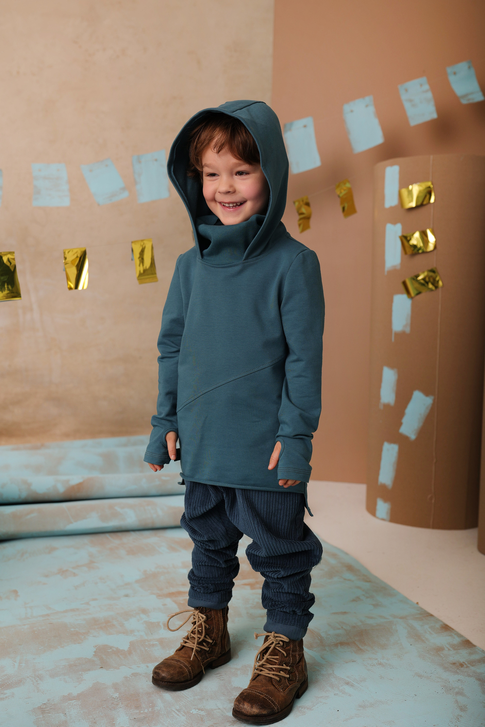 174-23 CORDUROY PANTS / DARK CYAN 174-23 CORDUROY PANTS / DARK CYAN