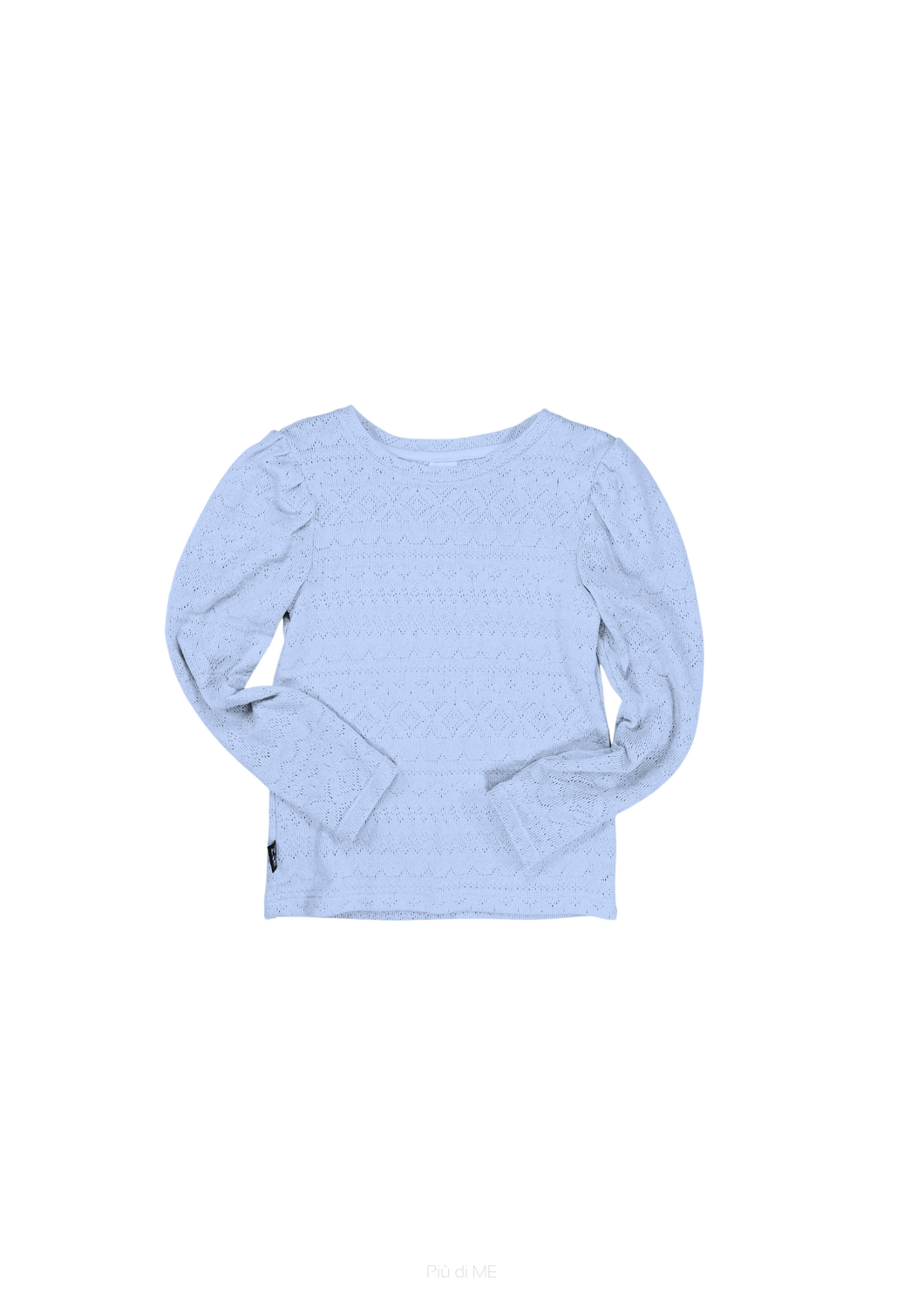 020B-24 GIRL'S OPENWORK BLOUSE / BLUE