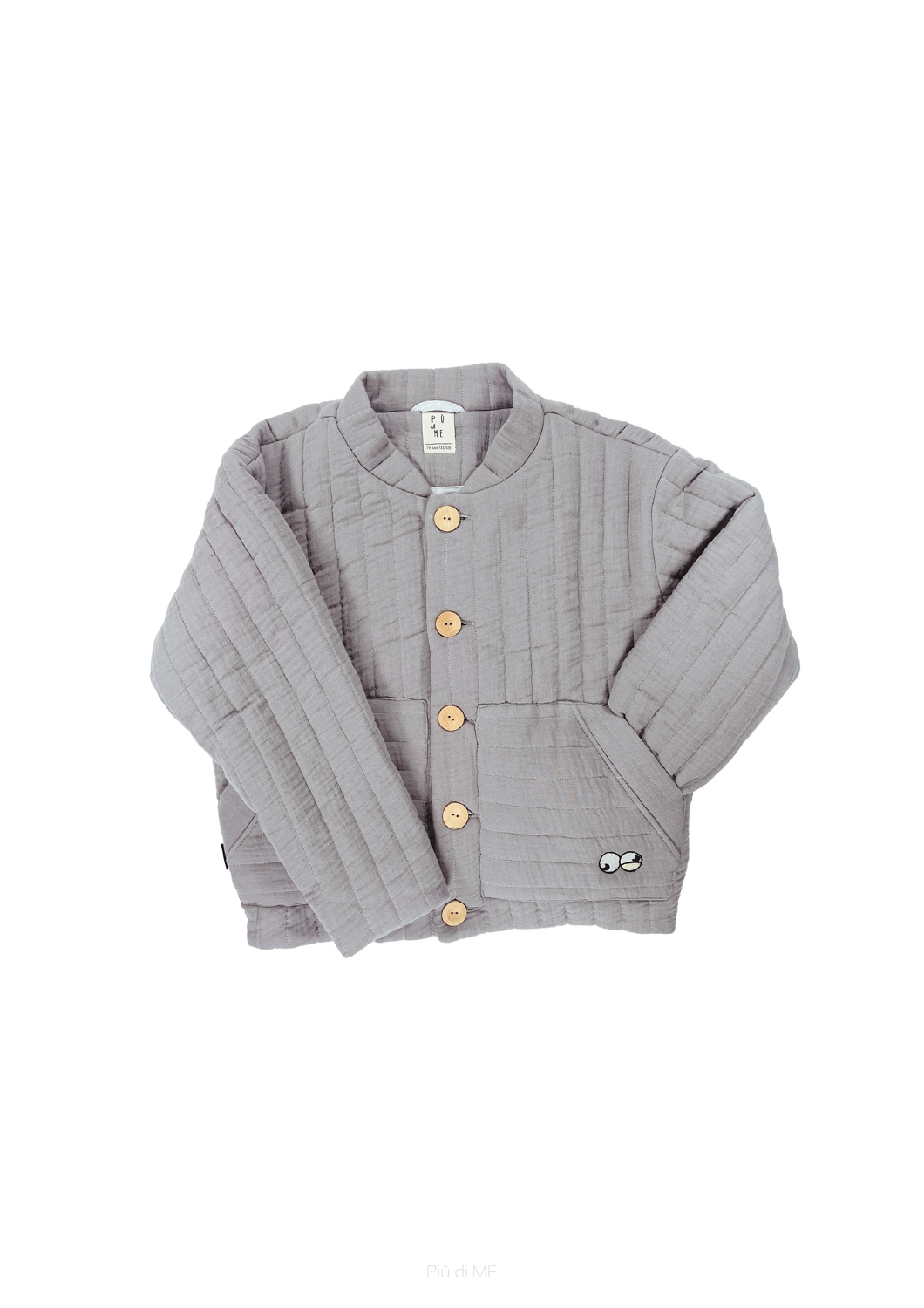 057-24 MUSLIN SPRING JACKET / GRAY - GOTS