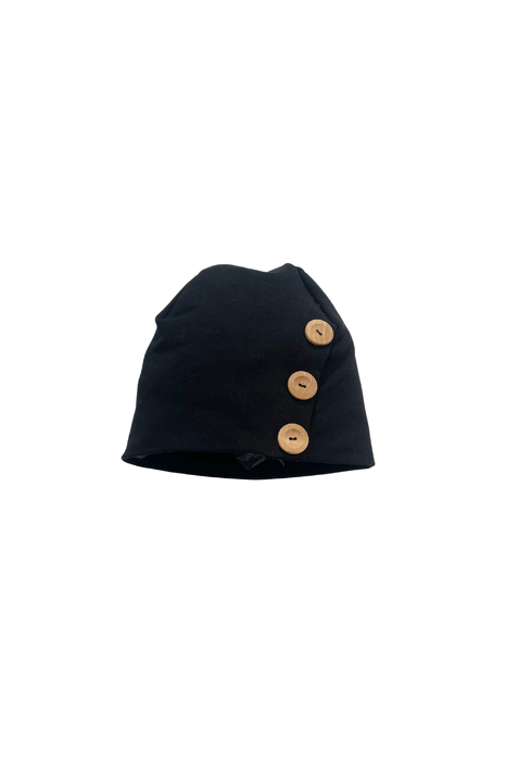 199-23 CZAPKA / BEANIE WH BUTTON / BLACK