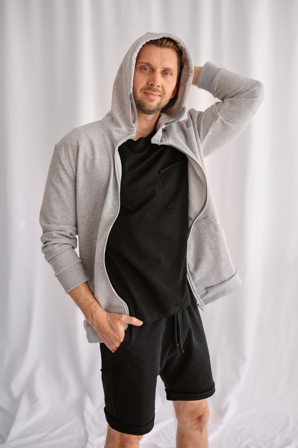 0162-22 MEN SHORTS / BLACK 