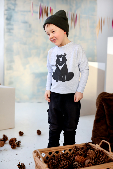 238-22 LONGSLEEVE BEAR / MELANGE