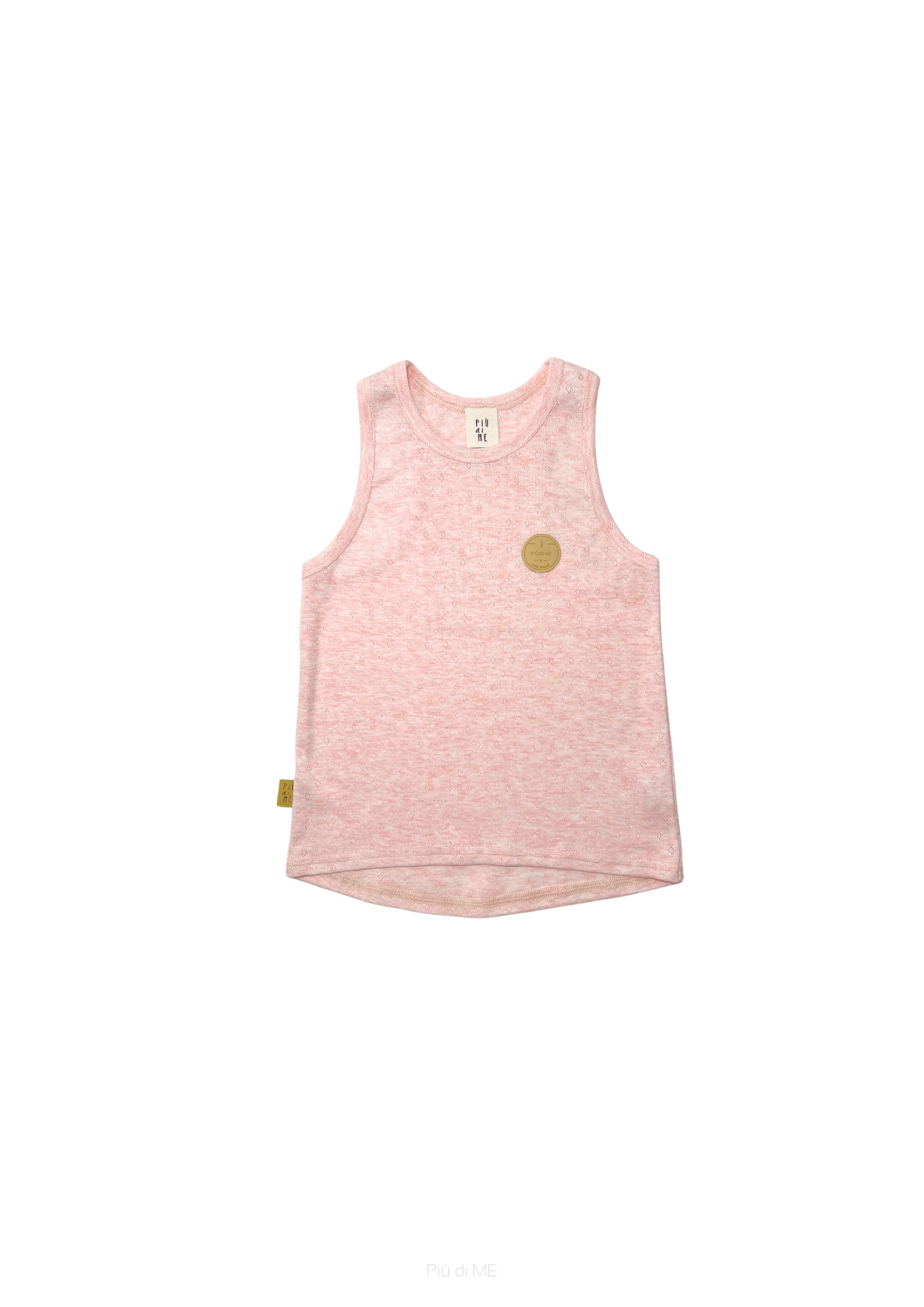091-25 TOP- OPENWORK -PINK MELANGE