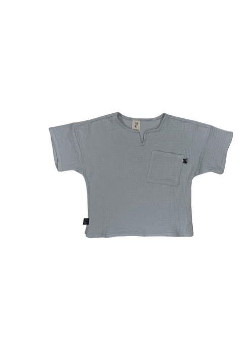 083-24 MUSLIN T-SHIRT - LIGHT STAR -GOTS