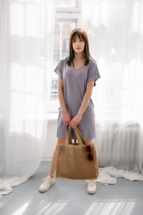 0125-22 DRESS WOMAN / LILA