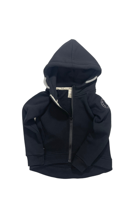 142-23 HOODIE ZIP "TEAM TOGETHER " /BLACK