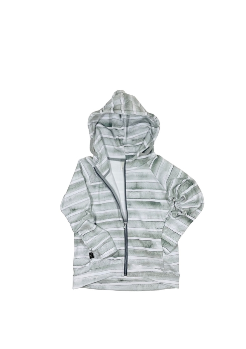 114-22 HOODIE ZIP / WATER COLOR STRIPES