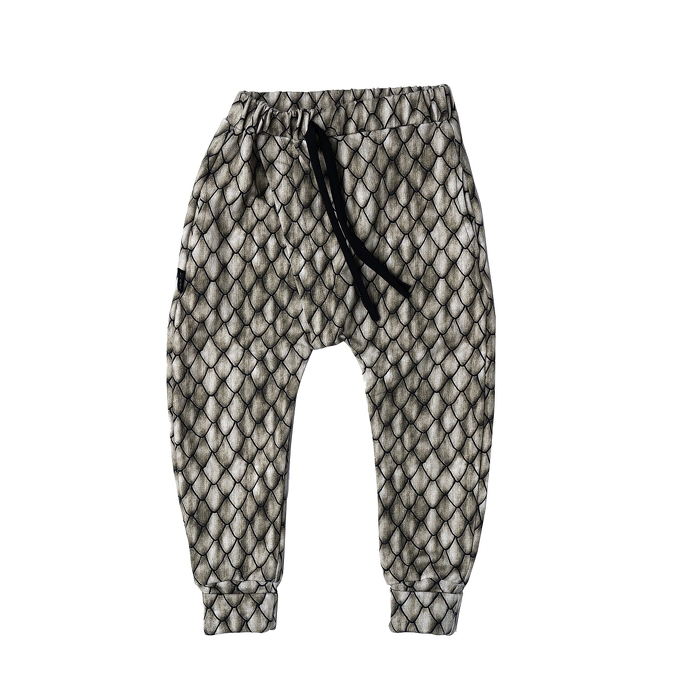 119-20 TROUSERS KHAKI / dragon scales 