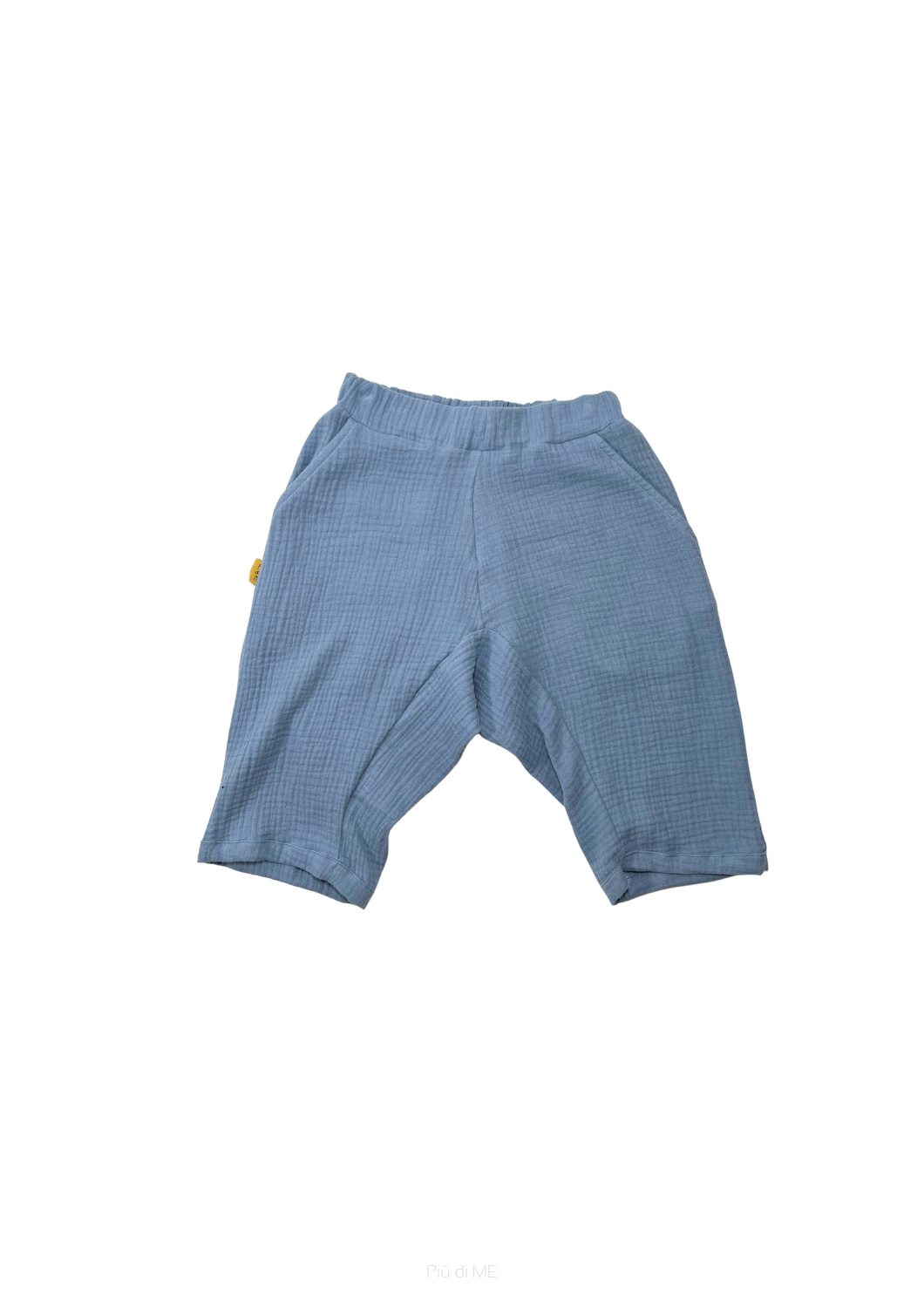 082-25 MUSLIN HAREM SHORTS - BLUE   ( 100% COTTON )