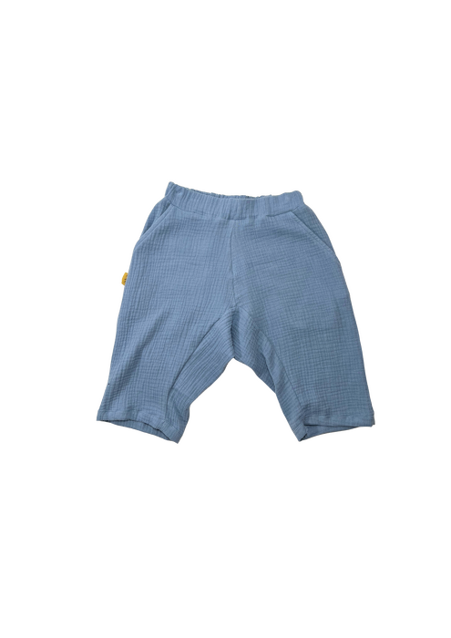 082-25 MUSLIN HAREM SHORTS - BLUE   ( 100% COTTON )