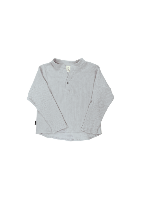 081-24 MUSLIN LONGSLEEVE / GRAY -GOTS