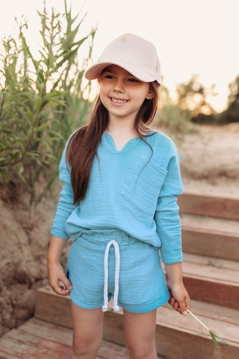 022-23 MUSLIN SHORTS / MARITIME - GOTS