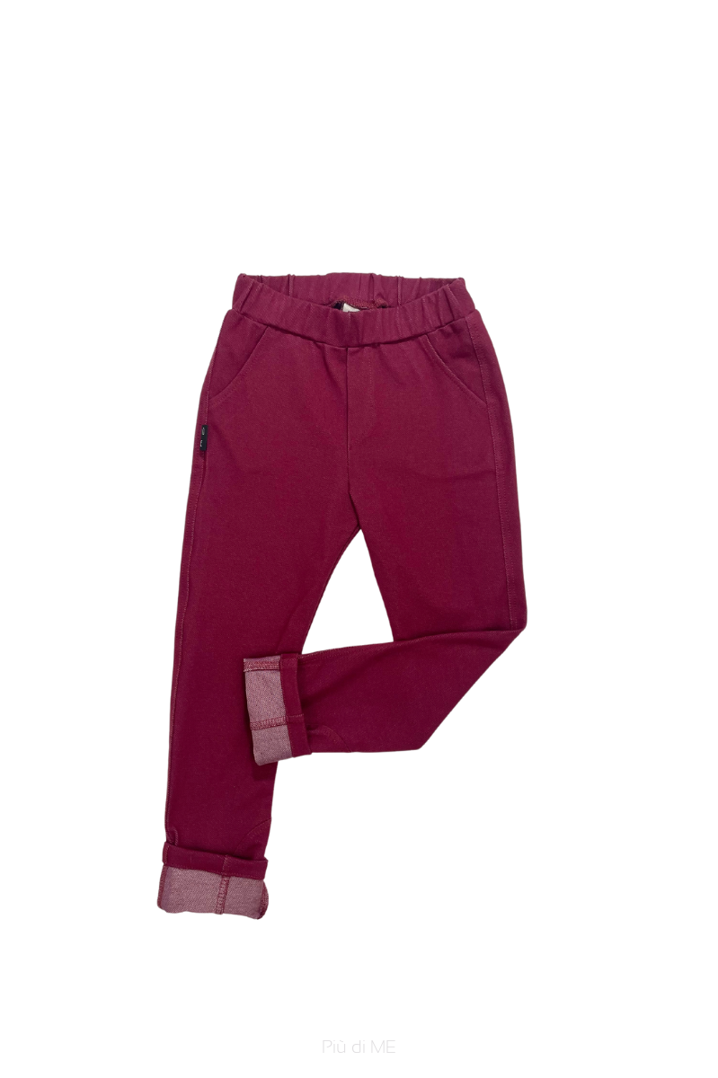 125-23 SLIM JEANS / BURGUNDY -100% CO
