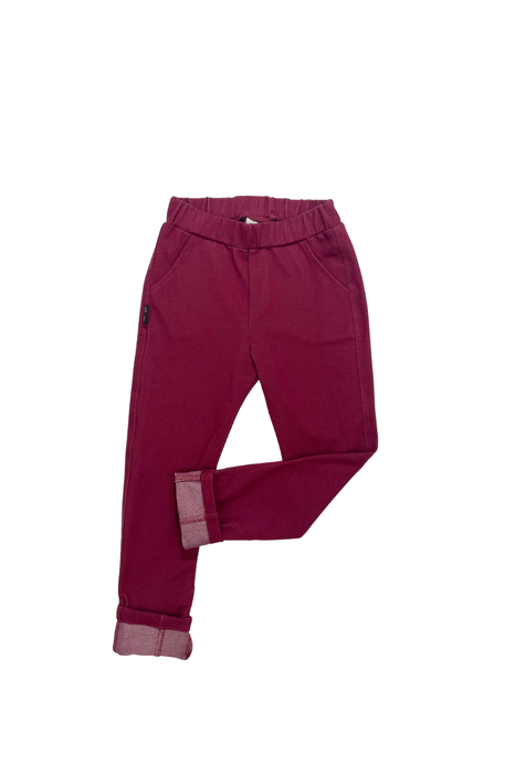 125-23 SLIM JEANS / BURGUNDY -100% CO