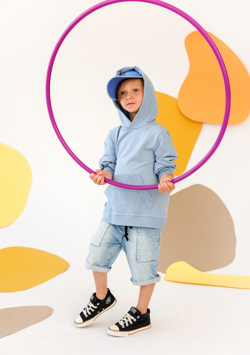 070-24 HOODIE OVERSIZE /  LIGHT STEEL BLUE 