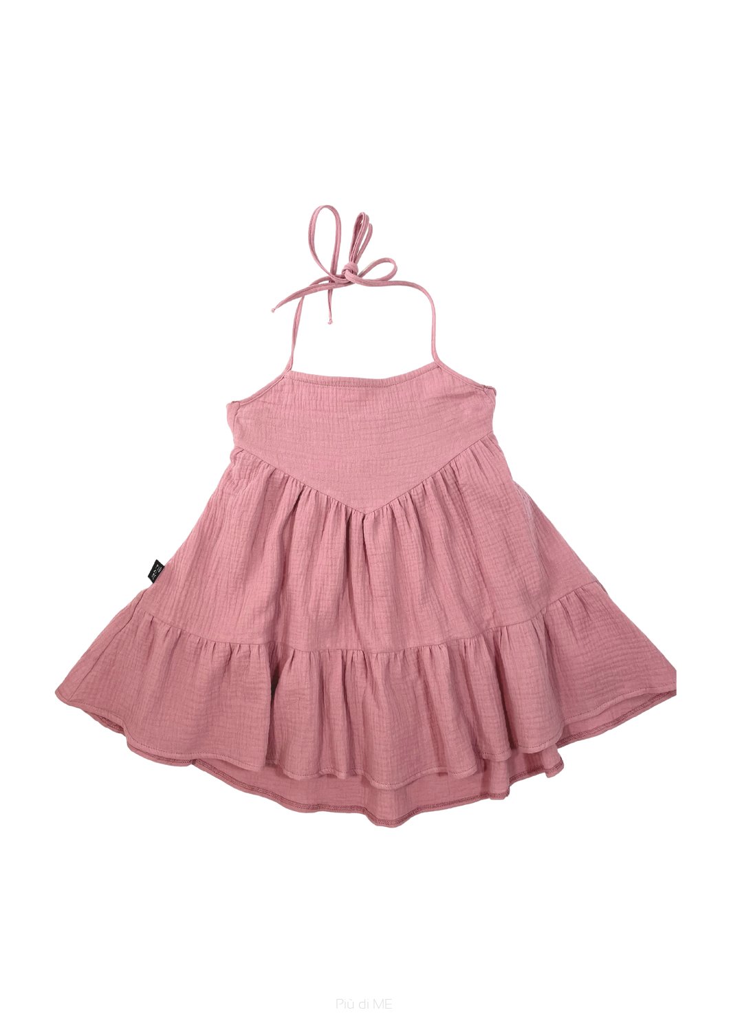 007-23 WINDY MUSLIN DRESS / DARK PINK - GOTS