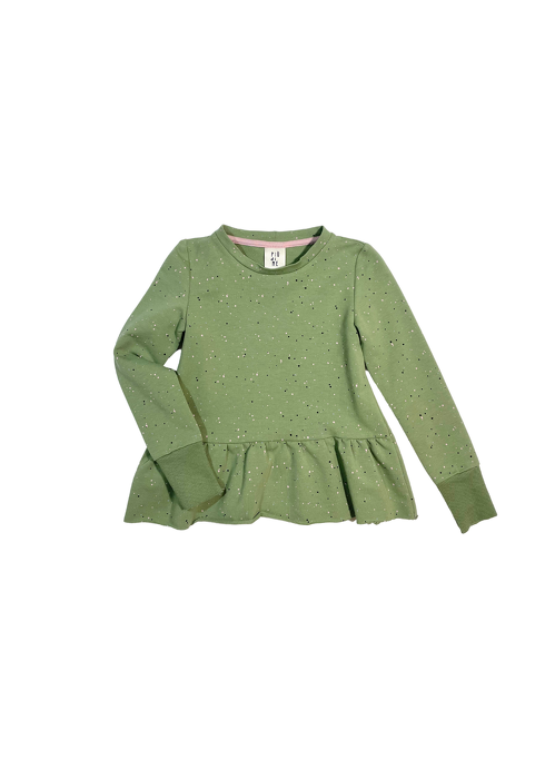 210-22 LONGSLEEVE GIRL / AURORA BOREALIS - OIL GREEN 