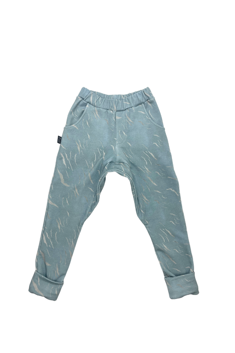 179-23 TROUSERS WINTER / CONNECTION PRINT - BLUE