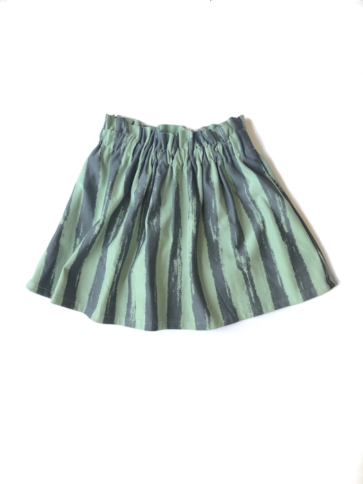 14-20 SKIRT / GREEN STRIPES