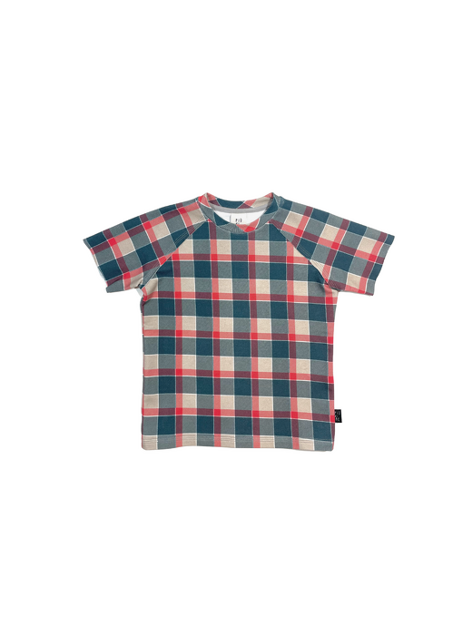 244-*22 T-SHIRT / CHECK PATTERN       