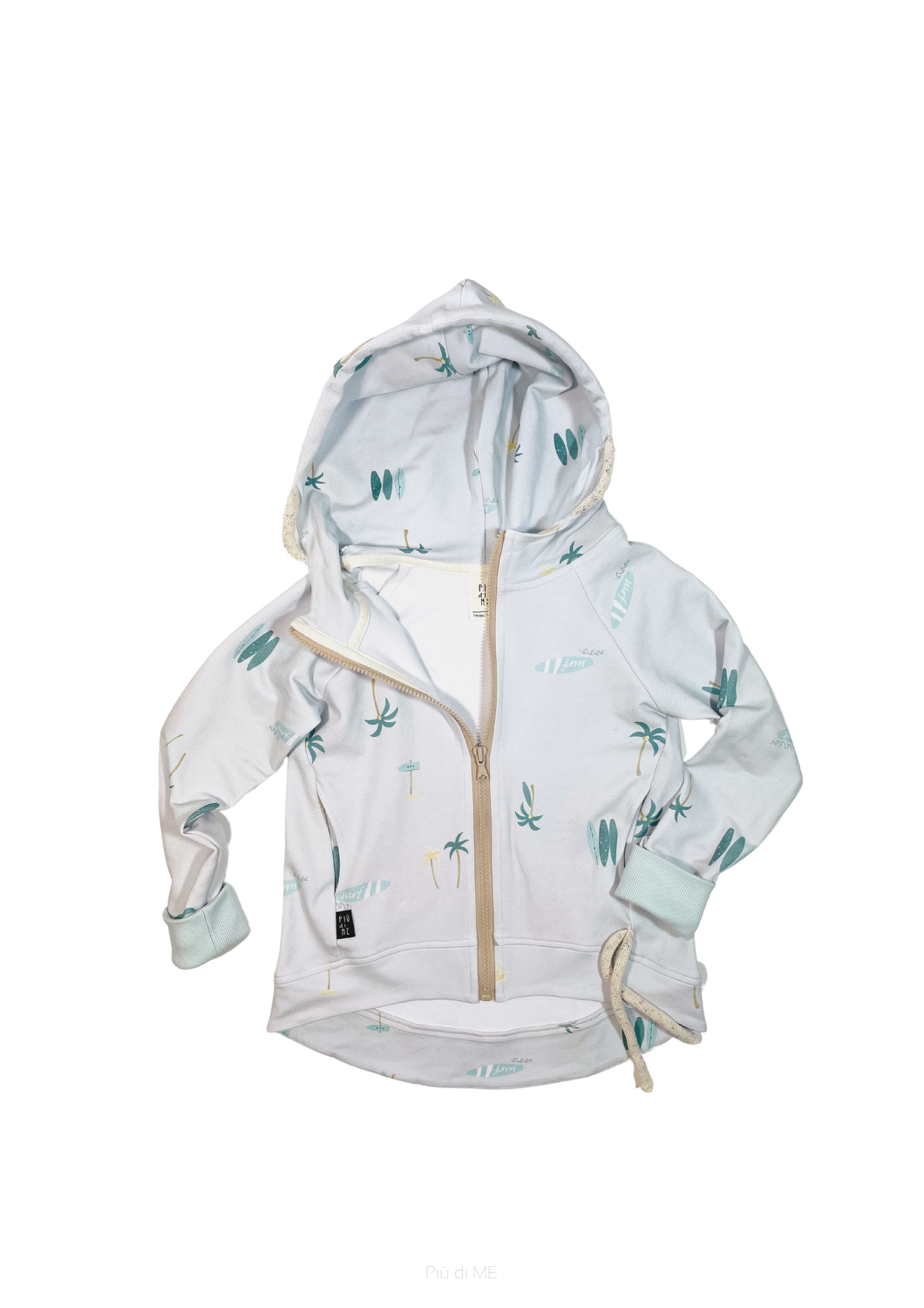 033-23 HOODIE ZIP - SURF PRINT 