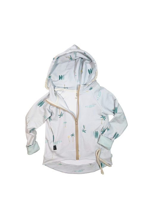033-23 HOODIE ZIP - SURF PRINT 