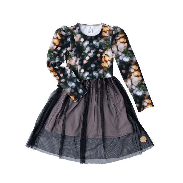 79-20 TULLE DRESS / black lights 