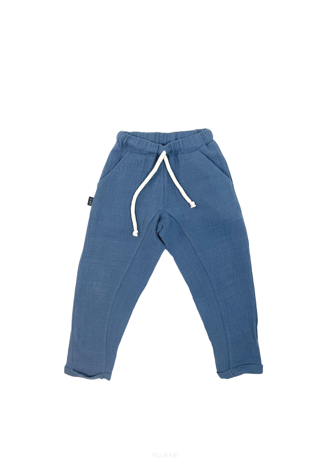 068-23 MUSLIN HAREM TROUSERS / DARK BLUE - GOTS  
