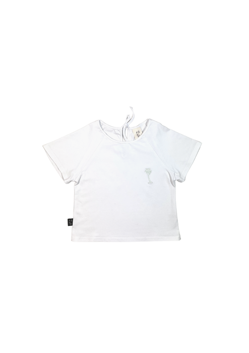 015-23 T-SHIRT WHITE / PALM - GOTS 