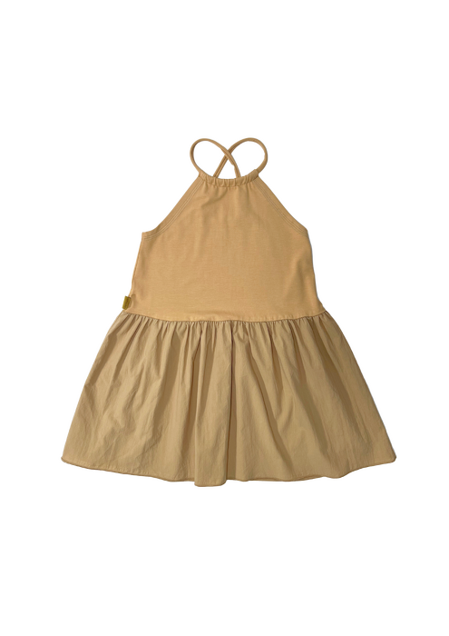 003-25 DRESS OPENWORK - OCHRE