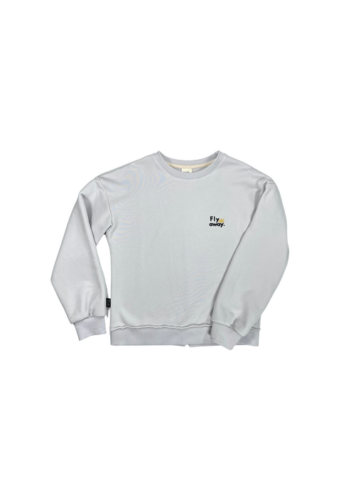 071-24 SWEATSHIRT "FLY AWAY" / LIGHT GRAY 