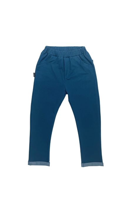 181-23 TROUSERS  JEANS / DARK CYAN