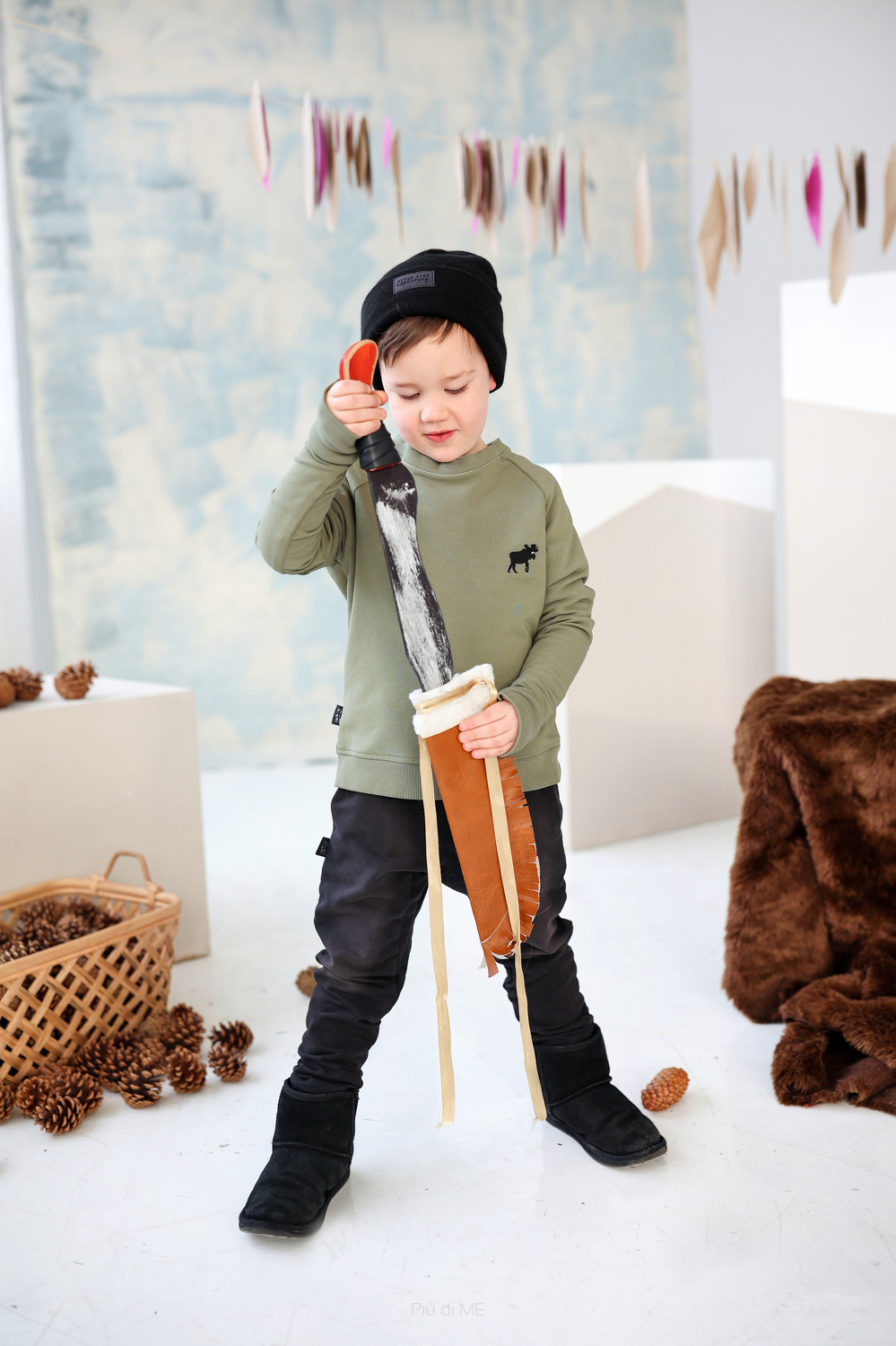 248-22  SWEATSHIRT  / KHAKI MOOSE 