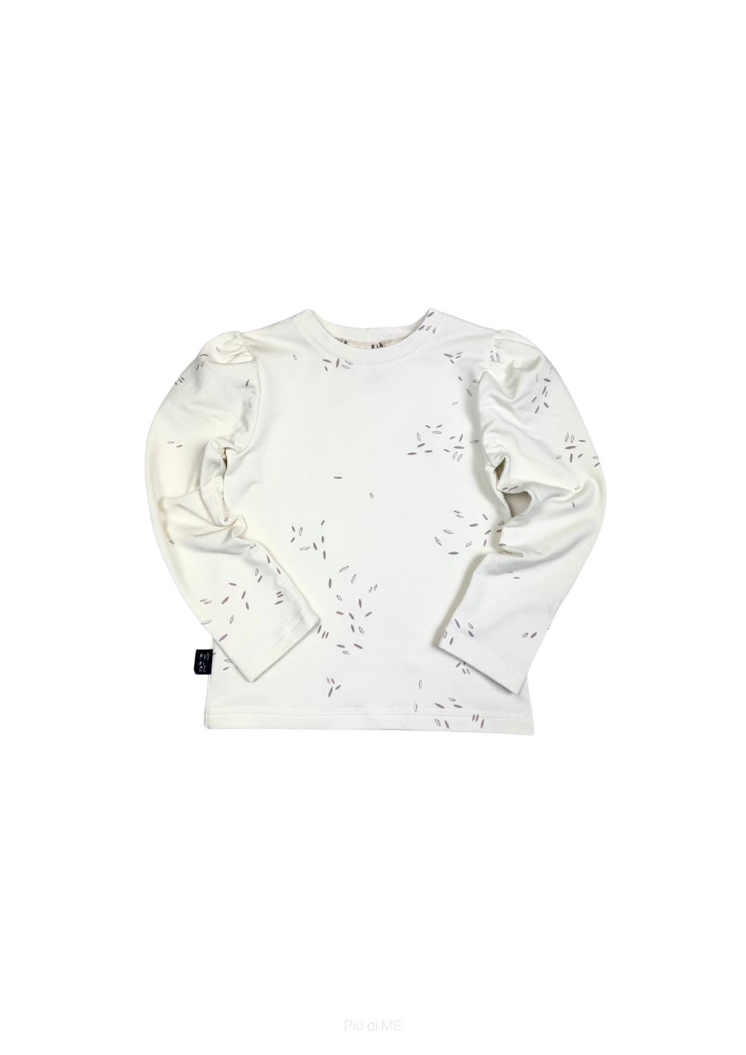 213c-25 LONGSLEEVE / WHITE WITH ROSE PATTERN